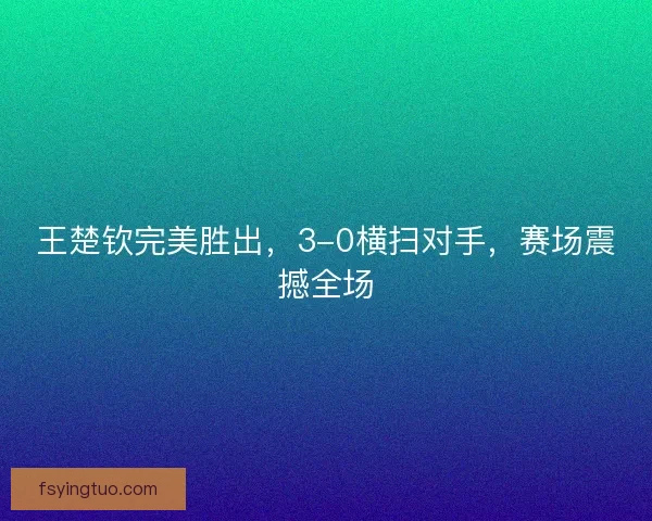 王楚钦完美胜出，3-0横扫对手，赛场震撼全场