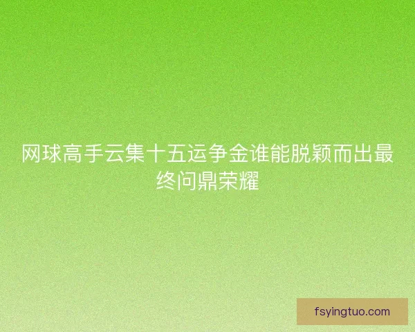 网球高手云集十五运争金谁能脱颖而出最终问鼎荣耀
